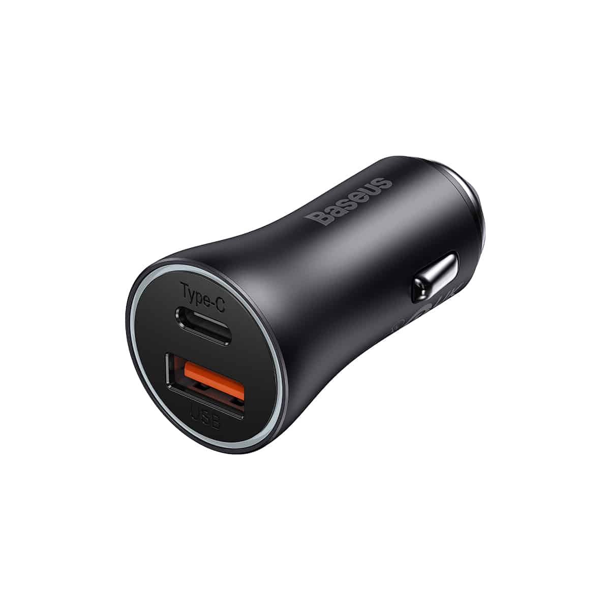 Baseus Golden Contactor Max Dual Fast Charger Car Charger U+C 60W Dark Gray Baseus Golden Contactor Max Dual Fast Charger Car Charger U+C 60W Dark Gray